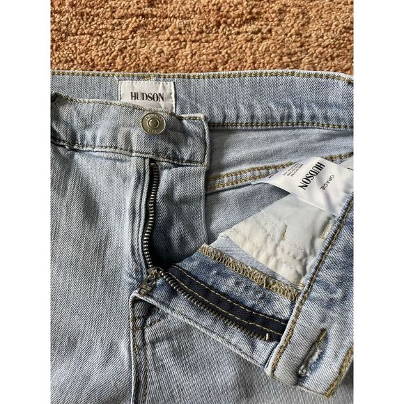 Hudson Gracie Cutoff Jean Shorts Size 24 Light Wash Distressed Raw Hem - Picture 2 of 10